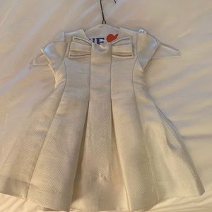 Size 2 Mayoral white dress with bow neck detail